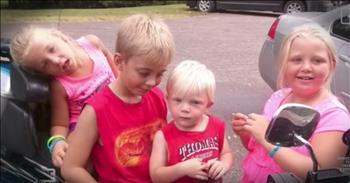 Matt Gannaway was doing some work outside on his shed with his four kids, when he had a feeling he needed to make sure they knew what to do in case of an emergency. So he had all four of his kids step back behind the fence and gave his son the phone and told him to call 911 if anything went wrong. Well it's a good thing that this father did that because not long after the shed collapsed on Matt. Thankfully, his kids were brave and jumped into action pulling their dad to safety and calling 911. This proud dad is thankful he is alive and healing and owes it all to those awesome kids! Wow!