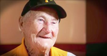 99-year-old Phil Coyne is the celebrity of the Pittsburg Pirates. This usher is still climbing stairs and helping folks find seats at each game. He even cleans the seats too. This WWII veteran does all of it with the biggest smile on his face! Seeing how this hero takes joy in the every day little things will truly inspire you. And seeing him tear up every time he hears the National Anthem play will bring a tear to your eye too. We can all learn a lot from Phil and his incredible way of make the ordinary extraordinary.