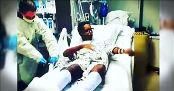 15-year-old Amari Hall was born with a congenital heart defect and he has been in and out of hospitals his entire life. Today, he received the heart transplant he has been waiting on and he's so excited. Just watch as he dances after surgery. His happiness is so contagious even the staff starts to join in. What an amazing and positive young man!