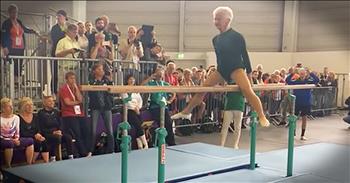 At the age of 91, Johanna Quaas is the world’s oldest gymnast but she isn’t slowing down anytime soon. A lot of people think that when you reach a certain age it means you cannot participate in physical activities like you used to. That is the farthest thing from the truth and Johanna is living proof. 

This German athlete has been a regular in the gymnastics community since her first competition in 1934. Over the years, Johanna transitioned into a coaching role but always made sure to keep her skills active. In fact, she stills swims and practices gymnastics each and every day. You may have even seen her on the Internet after several videos of her competing went viral. 

Today, Johanna is back in Berlin, Germany for a gymnastics meet and you will be stunned by her flawless technique. I can't get over the talent and grace that this woman shows. Age really is just a state of mind. This 91-year-old is the perfect example that if we keep things moving and take care of our bodies, we too can be moving easily long after we reach over the hill status. She is such an inspiration to everyone watching in person and at home! 

I certainly hope that we continue to see Johanna competing and doing what she loves. Who else hopes that they have this much fun and energy when they are in their 80s? I know that I sure do! Don't you agree, that age is nothing but a number?