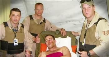These 4 Air Force Men were stationed overseas together when they headed out on a mission. While they were in the air, they were hit in a horrible attack. These men knew they were going down surrounded by insurgents and feared they wouldn't make it out. Many of the men where horribly injured and thought this would be the end. But they banned together and with an incredible rescue they made it out alive. But these heroes have not seen each other since that fateful day. So the ladies of the View wanted to reunite them for a huge surprise. And when you see these brothers in arms come together again you'll be reaching for the tissues. What an incredible moment! God bless these amazing heroes.