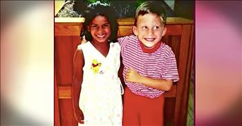 Laura and Matt Grodsky met when they were just 5 years old in preschool. Matt was instantly smitten by Laura and even asked for her hand in marriage. 

Obviously, the preschooler said no and the pair drifted apart after attending different elementary schools. Years later, they reconnected through a friend in high school and the spark was reignited. 

Now it's been nearly 20 years and Matt proposed to Laura again. Thankfully, she said yes and now these two have the cutest story to share!