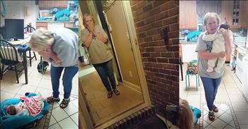 This grandma has received a lot of presents in her life, but I think this one tops them all. When Grandma opened up her front door and spotted a baby on her doorstep, she was immediately shocked. 

But when she realized that it was her sweet grandbaby all the way from Japan, she started to cry. This surprise was a month in the making and that amazing reaction was definitely worth the wait. 

I just love how she scoops up that precious baby girl and gives her the sweetest cuddles. There's nothing like a love of a grandparent!