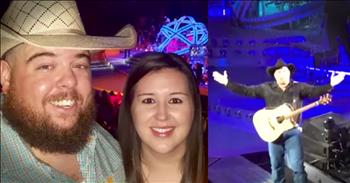 Recently, country artist Garth Brooks was playing a concert in Oklahoma when the crowd in the stands started going completely wild. During his hit song 'Unanswered Prayers' a fan named Drew got down on one knee and proposed to his longtime girlfriend Chelsea. 

Naturally, the crowd went crazy with happiness! Garth couldn't ignore the roar of the crowd and he stopped his concert to see what was going on. That's when he heard that this had been Drew's plan for months. 

Garth was so touched that he offered the couple a huge gift, to pay for their honeymoon! What an incredibly special moment made even better by a giant surprise. Best wishes to the happy couple!