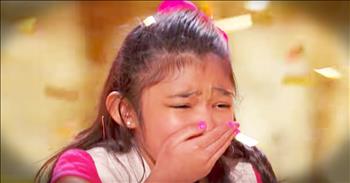 9-year-old Angelica Hale stole our hearts with her incredible <a href="http://www.godtube.com/watch/?v=1F1M2JNU" target="_blank">'Rise Up' audition</a> on America's Got Talent. And now the tiny tike with the big voice is back again to perform an incredible version of 'Girl On Fire'. 

Get ready to be amazed by this incredible performance. And thankfully a special judge means that Angelica got a shot at the coveted golden buzzer. And this talented little girl completely earned it! 

When you see the look on her face your heart will overflow. I can't wait to see her next performance!