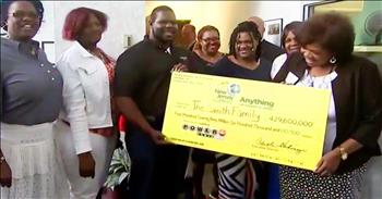 Last year, the Smith family from Trenton, New Jersey won 284 million dollars in the state lottery. Before they even cashed in the their winnings, they were already thinking up ways to serve others. 

Ultimately, the family decided to start a foundation for their community. The family shared that they have always had ideas to better their hometown and "God just now financed us" to give back in bigger ways. 

The mother of the family, Pearly used to be a pastor and she has always had a servant's heart. The family still owns the house they grew up in and have plans to renovate it and use it as a place for the homeless to stay. 

To date, this incredible family has given back 16 million dollars in school supplies, business training programs, and grants for special needs children and they have no plans to stop there. 

What an amazing gift this family is giving to their community!