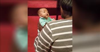Baby Sings Along During Church Service
