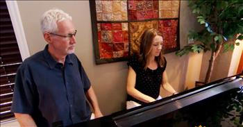 67-year-old Steve Goodwin was diagnosed with Alzheimer's disease almost three years ago. Because of his illness, he was forced to give up his job as a software designer. But his wife Jonie says the hardest part about all this is that Steve can no longer remember the songs he composed on the piano over the years. 

Throughout his life, Steve wrote over 24 songs and most of them were written for the love of his life, Jonie. These special songs served as the soundtrack to their lives. She says, "losing the songs would be like losing him".  Unfortunately, Steve never wrote down those songs, so as his memory started fading, so did pieces of all the music. 

Then one day a family friend and pianist named Naomi stepped in and did something amazing. Naomi offered to help reconstruct the songs using the bits and pieces Steve could still play from memory. Note by note, Naomi slowly helped Steve recover his songs and they made sure to record every finished piece so it would never be forgotten again. And one of the most incredible things is that with Naomi's help, Steve was able to write an entirely new song.

While Steve continually forgets conversations and can no longer add numbers, music still lives inside of him. What a special memory for Steve and his family.

I know that they will cherish these forever. Our prayers go out to Steve and his family during this difficult time. 