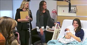 The women's a cappella group, Noteworthy, loves to sing praises to His name. Today, their sharing their beautiful gift with mothers in the maternity ward of a Utah hospital by singing 'Amazing Grace.' 

Some of these women are still in labor and other have just welcomed their bundles of joy into the world. As the a cappella group begins to sing, each new mom is taken back. 

And then the biggest smile grows on their faces and it's truly an amazing moment to witness. What a special gift for each and every one of these mothers. 