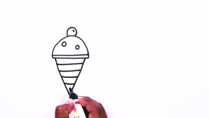 Ice Cream Drawing Step By Step Kids Videos