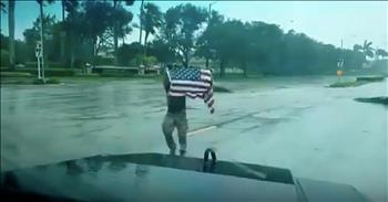 When this first responder in Florida spotted an American flag laying in the middle of the road, he immediately stopped his vehicle. The flag was soaking wet with a pile of debris caused by Hurricane Irma. Something about seeing that flag balled up on the ground tugged at this first responder and he knew he needed to retrieve it. 

Just watch this chilling moment and he unfolds the flag and brings it back to the vehicle. With so much devastation and destruction caused by this storm, seeing this saved flag fills me with hope for our country and it's future. 

This horrific hurricane has brought out the kindness and love from strangers all around. I'm continuing to pray for those still recovering. 