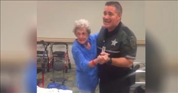 Sometimes the darkest of moments can bring out the best in people. That's exactly what happened at a shelter in Florida during Hurricane Irma. 

An elderly woman was so distraught over the storm that Deputy Froelich decided to step in. He took the woman into his arms and started to dance with her. This kind officer even added a sweet serenade. 

Just watch the joyful expression on her face as they sway back and forth to the song. This touching moment truly makes my heart happy. 