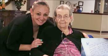 When Marleen Brooks opened her mailbox one evening, she found a letter that would change the entire course of her life. Marleen's 90-year-old neighbor, Wanda Mills, had written a heartbreaking note. 

Wanda lived just a few doors down and pleaded with Marleen to be her friend. She wrote that all her friends had died and that she was very lonely and scared. All she wanted was a friend. As soon as she read the letter, Marleen's heart broke. So, the very next day she went over to Wanda's house and they became instant friends. 

Wanda has now been moved to a nursing home but Marleen still visits her at least four times a week. This special friendship will truly make your heart warm. And Wanda knows that this special gift was sent straight from God at just the right time. What an amazing story of God's faithfulness. Who was tearing up after listening to this story?