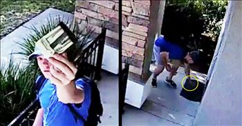 18-year-old Tyler Opdyke was passing out fliers in his local neighborhood when he found something unusual laying in the driveway of one of the homes. Right there was a wallet filled with a large sum of cash. 

Tyler grabbed the wallet and immediately went up to the doorstep to return it to the rightful owner. After knocking on the door, he decided to leave the wallet in a safe place but wasn't sure where to put it. 

That's when he noticed that the house had a security camera set up. Tyler went up to the camera and made sure to motion to where he was placing the wallet. Later, the homeowner, Melissa Vang, was watching the surveillance footage and was stunned at what the teen did. She was so grateful that he returned the wallet to her with every bit of the $1500. 

Most people wouldn't have done that, but Tyler knew it was the right thing to do. Tyler said, "I've been raised in the Church all my life and I just felt this is not mine, I don't know their family. I don't know what they're going through.". What an amazing young man!