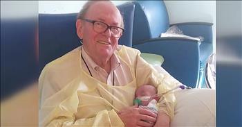 For the past 12 years, David Deutchman has been visiting the NICU at Children’s Healthcare of Atlanta. Every Tuesday and Thursday, David shows up and gives comfort to newborns when their parents are away. David will hold and rock the sweet infants and gives them invaluable love and support. 

He volunteers his time and because of his kindness and compassion, Davis has been given the name 'NICU Grandpa.' MaryBeth Brulette is the mother of Logan, a baby that has been in the hospital for 6 weeks. Every day, she comes to the hospital to visit Logan and each night she drives home to Logan's big sister. 

When she walked into Logan's room one day and saw NICU Grandpa holding him, she couldn't fight back the tears. She said that this simple act means more than anything. What an amazing man!