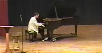 It was the last performance of the evening, when this gentlemen stepped up to the piano. When he sat down, he started to play the simple song 'Chopsticks.' 

The crowd wasn't that impressed but after a few seconds, this talented pianist started to really play. Just listen as he goes through all the genres of music. You'll hear classical, contemporary and even some rock and roll. I can't get over the talent in this incredible performance. 

And when he brought it all the way back to 'Chopsticks' at the end, I was grinning from ear to ear. Who else is impressed?