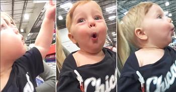 Baby Sees Christmas Decorations For First Time