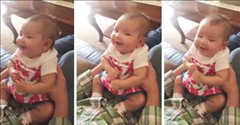 Baby Laughs At Dad's Talk About Boys