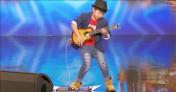 10-year-old Feng E from Taiwan completely blew away the judges with his recent audition on Asia's Got Talent. As soon as he started playing the ukelele, the audience went crazy. 

You can just see the look of joy and energy that radiated from Feng as he played his heart out. I can't believe this young boy is only 10-years-old and has this much talent. 

And when judge David pushed that golden buzzer, I was cheering along with the crowd. This is exactly what that special buzzer was made for and I can't wait to see what Feng comes up with next. Way to go Feng! We're rooting for you little man!