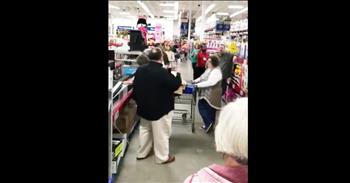 Recently, Sam's Club shoppers were stopped in their tracks for one incredible reason. A group of talented Christians orchestrated a gospel flashmob in one of the aisles of the grocery store and when you hear these sweet sounds of worship, you'll be saying amen. 

The flashmob chose to sing the popular worship song, "My God Is Awesome" by Charles Jenkins. Just watch as one of the singers starts to play on a display keyboard while an employee beautifully belts out the song lyrics. 

Then, more and more shoppers surround them and lift their voices in praise. It's so amazing to see all of these strangers come together to worship the Lord and spread the news of His love. 