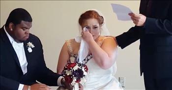 Emily's father, Todd, died from cancer when she was just 8 years old. Now, Emily is all grown up and celebrating her wedding day. As his cancer progress, Todd knew that he was going to miss some important moments in Emily's life, so he wrote her a letter to read on this very day. 

Just watch as this emotional letter is read out loud and everyone in the room starts to tear up. Todd wrote the sweetest words to his little girl and it's obvious that she was very loved by her father. This is such a special moment for everyone and I'm so glad that Emily's father was able to be a part of the day. Even though Todd never met Emily's groom, he even included a separate message to him. 

Every little girl hopes their father will walk them down the aisle and even though he wasn't physically there, Todd was very much an important part of the wedding. Who else needs a few tissues now?