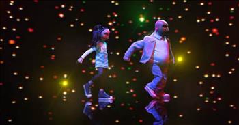 Dad Dances With Daughter At Christmas Talent Show