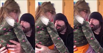 Being a parent isn't always easy, especially when you are trying to find a way to discipline your children without crushing their spirit. Well this dad has his own take on discipline and it is absolutely beautiful. 

Just watch as this momma saw her husband disciplining their young daughter and she started to secretly record the conversation. Apparently, the father and daughter had been joking around when something this daddy said didn’t sit well with his little one. The little girl lashed out in anger, but instead of yelling, this dad plopped her up on the table and they started to talk. 

He calmly explained that it's okay to get angry and sometimes you have to let those feelings out, but you have to find a safe and productive way to do that. He goes on to encourage her to talk about her emotions and it's truly an incredible moment to witness. 

And when you see how this conversation turned an angry little girl right back into a happy kid is truly incredible. I am so glad that this momma recorded this sweet conversation between this loving daddy and his baby girl. Who else wanted hug him?