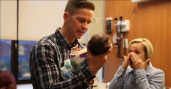 It is a very exciting day for this sweet couple. After years of waiting, they finally get to meet their baby for the very first time. These two have been trying to adopt a baby for the past four years. But even as time went on with no call, they did not give up hope. 

They knew in their hearts that they would eventually have a baby to adopt and God's timing would be perfect. That's when, out of the blue, they received the phone call they had been waiting on that there was a baby boy for them to adopt. They rushed to the hospital to find a beautiful newborn waiting for his new parents. As soon as they got sight of him, tears began to stream down their faces. 

It's obvious that these new parents are so in love with this sweet child and he will be well taken care of. Baby Ezekiel is so blessed to have a loving family, and his family is so blessed to have him. What an amazing moment all caught on camera! 