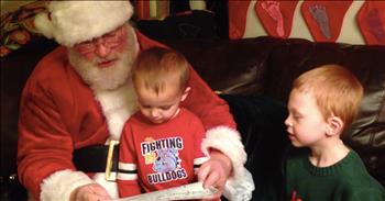 The Smith Family have been waiting to adopt three boys, Dylan, Levi, and Copper for over two years. The adoption process has been a long journey and all the boys wanted for Christmas was to officially be adopted. That's when the boys wrote a letter to Santa letting him know that they wanted to be adopted. 

So, the parents thought it would be fun to include Santa in on the happy announcement. Just watch as Santa walks in to the full house and everyone gets so excited. The boys are overjoyed and Santa is just as excited to bring the gifts because this year, he gets to deliver a very special message. Santa reads a certificate of adoption to each of the three boys and they ran to hug their new parents. 

Their Christmas wish has finally come through and they are officially a family. This is such a special moment full of love and happiness. What an amazing Christmas all caught on camera!