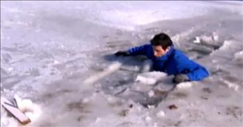 Every winter season, we hear terrifying stories of people falling through ice. For many people living in cold areas, this can hit all too close to home. As temperatures continue to drop, it's important to remember some safety tips that could help save a life. 

If you live or play near a body of water, ice can form over top of these areas. But if the ice is too thin, trying to move across it can lead to cracks and falling to the freezing waters below. ABC News' Matt Gutman set out to learn expert tips on how to survive a fall through the ice. Watch as he suits up and takes the plunge into icy waters to learn the best ways to save yourself. 

Some of the biggest things to remember are to control your breathing and do not panic. If you can start to kick and pull onto the ice, you can climb out of the chilling water. While I hope none of us ever has to use these tips in real life, it's still a safety reminder that we should all listen to. 