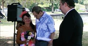 68-year-old Michael Joyce suffers from Alzheimer's which leaves him struggling to remember day to day events. This devastating disease can truly rob a person and family of so much and Michael has experienced many setbacks. But miraculously, Michael held on to one special memory and that was when he re-proposed to his wife, Linda. 

For an entire week, each and every day, Michael remembered this sweet moment when he asked Linda to marry him again. His family knew this was a special moment, so they decided to throw together a last minute vow renewal ceremony in Auckland, New Zealand. Surrounded by precious loved ones, this couple re-committed themselves to one another. There is so much emotion on Linda's face that you can't help but be moved by this amazing moment. 

I know this disease has not been easy on her but to see the love and support she still has for Michael is absolutely beautiful. This moment is nothing short of a miracle and I'm so glad they were able to catch it all on camera. Prayers for this family and anyone else battling this horrific disease. 
