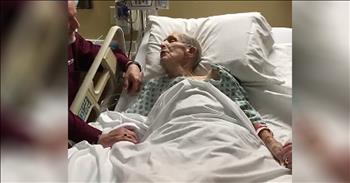 There's nothing like a good hymn to truly make you feel closer to the Lord. When you sing out those lyrics, it's almost like His strength and love wash over us. And one of the most powerful hymns of all time is 'How Great Thou Art.' 

Just listen as this incredible hymn is being sung by a 97-year-old grandpa from his hospital bed. This man is surrounded by friends and family as he sings these special words. And there's no doubt that God heard this group giving praise. It's moments like this that really touch a place in my heart and I'm so glad someone decided to catch this song on camera. 

Sadly, the very next morning, this man passed on and went to be with the Lord. But now his family has this incredible moment of peace and comfort to view. And I know God was right there to great this man.