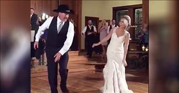 There's nothing like a father-daughter wedding dance to really get the tears flowing. These memorable dances during the reception, truly hold a special place in every bride's heart and it's one of those moments that everyone looks forward to seeing. 

This particular dance is definitely memorable but I think the only tears flowing are tears from laughing too hard. Just watch as this bride and her daddy start off sweet as they sway along to the classic tune 'My Girl.' But all of the sudden, the song screeches to a halt and that's when the real dance begins. These two have the time of their life as they dance along to popular songs like “YMCA” “Gangnam Style “ and “Macarena.” 

I don't think anyone saw this surprise moment coming but you can tell from all the cheers that the whole crowd is loving every second. I always love watching these fun dances and I'm sure it's a moment that no one from this wedding will ever forget. 