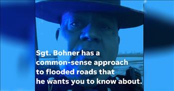 Indiana State Police Trooper Sgt. Ted Bohner has seen a lot of drivers getting stuck on flooded roads recently. Because of this, he decided to issue an important warning to everyone to be aware of these dangers. And when you hear his funny reminder, you can't help but chuckle. 

Sgt. Bohner has a common-sense approach to driving in flood waters and it's so simple you won't believe people are ignoring it. If you're driving down the road and see a sign that says 'Road Closed' you should not drive down that road. 

Unfortunately, some drivers ignore these signs and continue on and become stuck in dangerous flood waters. I love the way Sgt. Bohner puts this in to simple terms and I can see why his words are going viral.