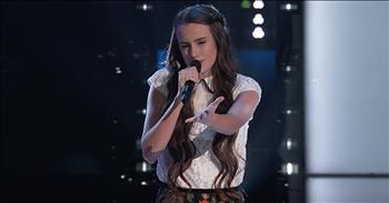 16-year-old Jaclyn Lovey took The Voice stage by storm during her recent audition. As soon as she started singing the Elvis Presley classic "Can't Help Falling In Love" the judges were impressed. 

Her unique voice caught the attention of the judges and some of them knew they just had to have Jaclyn on their team. Her blind audition was a truly stripped down performance of this classic tune and it showcased all of her incredible vocal abilities. Jaclyn is so young, but she already has a dream and she's starting to chase after it. 

I was so glad when the judges turned around for her and now I'm looking forward to her next performance even more. If this was just her audition, can you imagine what her real performance will be like? This season of The Voice is really shaping up to be a great one. 