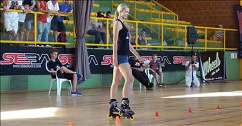 Everyone knows about the elegance and grace of ice skating competitions but we sometimes overlook inline skating. This sport is just as difficult and takes lot of skill and practice to perfect some of the challenging moves. 

Klaudia Hartmanis is one of the most world-renowned slalom skaters. Slalom skating involves performing tricks and moves around cones placed in a straight line. Klaudia truly takes this sport to new limits as she not only completes the competition but she makes a performance out of the entire thing. This young Polish skater really impressed at the Paris Slalom World Cup 2015. 

No wonder everyone is talking about Klaudia and her incredible skills in the rink. Just watching this performance is absolutely mesmerizing and I can't get over how difficult some of these tricks really are. What do you think of Klaudia and her shalom skating routine?