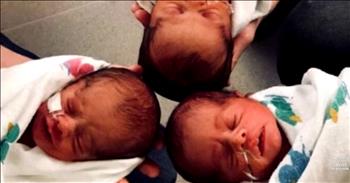 It is always an exciting time when a couple finds out that they are having a baby. But it is triple the excitement when a couple finds out that they are having identical triplets. That's exactly what happened to this particular couple and they couldn't be more ecstatic. 

This husband and wife had been praying to have another baby for a while. They already have a little boy and they were eager to give him a younger sibling. So, all three of them have been praying for their family to grow. And God answered each and every one of those prayers in a very special way. 

The couple got pregnant with three triplets. Even though they were nervous at first, they could not help but be so excited about what God is doing in their lives. And what is so special is that the triplets are identical boys. 

Doctors have told the couple that their case is very rare as they don't usually see identical triplets. Listening to their dad talk about the life he envisions with his children is absolutely heartwarming. What a gift from God!