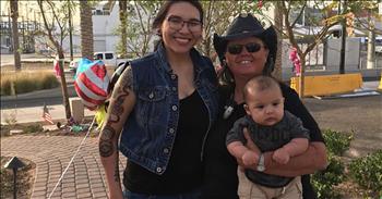 Retired bus driver Sue Ann Cornwell and Miriam Finch were strangers when they both attended a country concert in Las Vegas last October. During the concert, a shooting broke out that left 58 people dead and hundreds more injured.

 Miriam was seven months pregnant at the time and had moved closer to the stage when Jason Aldean came on. Sue Ann took notice of the woman and when the shots began to ring out, she immediately jumped to protect this momma-to-be. She used her own body to shield Miriam and eventually, helped her escape through a fence along with other survivors. Miriam was so grateful for Sue Ann, but in the aftermath of the chaos, she could not find her. 

Months went by and Miriam did not even know her hero's name. That's when she came across a picture in a Facebook group that she thought was Sue Ann. She reached out and the two reconnected. Now, Miriam's baby boy is a healthy infant and these two are forever connected by Sue Ann's amazing kindness. God bless people like Sue Ann!