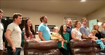 Big Family Sings Musical In Their Living Room