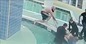 12-year-old Evan Pappas and his friend were floating in a hotel lazy river when the unthinkable happened. A piece of one of their googles broke off and went underneath a grate in the pool. 

When the boys tried to lift the grate to retrieve the item, Evan was pulled into the pipe. He spent nearly 8 minutes underwater before rescuers were able to free his leg and bring him to the surface. Since there was no lifeguard on duty, other guests of the hotel rushed to Evan's aid and helped by prying off the pipe and giving him underwater breaths. 

Ultimately, Evan spent eight days on a ventilator and three in a medically induced coma. But his mother, Alyssa, says that it's a miracle he is alive and well today. Evan is even back at school. God definitely put those rescuers in the right place at the right time. I'm so glad that Evan is alright. 