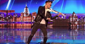 Nino Nikolov is talented electric violinist. He's truly taken this classic instrument and put his own unique spin on it. Nino has been impressing the music scene for years, but today he's taking his talent all the way to the Britain's Got Talent stage for an unforgettable audition. 

Just watch as he steps on stage and immediately begins to impress with his rendition of 'Shape Of You' from Ed Sheeran. Nino definitely knows how to perform and within seconds he had the audience clapping along. 

I've seen a lot of violin performances but this one wasn't unlike anything I've ever seen before. No wonder Nino earned 4 yeses from the judges. Who else is looking forward to what he does next?