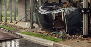 It was a scary day when 30-year-old Sam Ivey lost control of his car with his toddler in the back. The car jumped the curb, tore through a hedgerow, hit a parked car before it flipped sideways into a wall of glass at a local pharmacy. 

Both Sam and the toddler were trapped inside the car. But that's when a Good Samaritan appeared out of nowhere and quickly worked to remove the toddler. He rescued the baby while other witnesses worked to help the father. But just as soon as he appeared, the brave man vanished. 

Thankfully, there was a pediatrician in the parking lot at the time of the crash and she quickly rushed to check out the baby. Sam had to be rushed to the hospital with serious injuries, but the toddler was miraculously okay. One of the witnesses knows that God put that man in the right place at the right time and I definitely believe her. God bless this kind stranger!