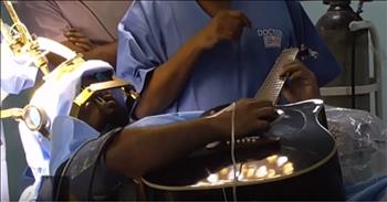 31-year-old Taskin Ibna Ali was devastated when he started to lose the ability to play guitar. Ali is a musician and, about a year ago, he noticed that he was getting pain in some of his fingers. It eventually spread to his entire left hand and Ali was forced to stop playing guitar. 

That's when he sought the help of a brain surgery for a condition called 'guitarist dystonia.' This is a very rare condition and only affects around one percent of musicians. When it was time for Ali to begin surgery, the doctor wanted to make sure that the procedure was working. The doctor had Ali play guitar in the middle of surgery to check the mobility of his fingers. 

Just listen as Ali serenades the entire operating room in the most unique performance of his life. Thankfully, after surgery, Ali was able to regain the mobility in all of his fingers and he's hoping to continue his music career. What an incredible moment!