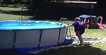 As the summertime comes around, the kids are all ready to play and have some fun. There are a lot of great memories made during this time but there can also be hidden dangers that all parents should be aware of. This nightmare became a reality for Tanah Zuniga when her 17-month-old son fell into the family’s above ground pool. 

It was all captured on a surveillance camera as the little boy and his 2-year-old cousin were able to unlock the door and wander outside. The 2-year-old climbed up the ladder to the pool and his little cousin followed after him. The heart wrenching video shows the small boy going right under the water and his cousin trying to pull him up. But his efforts were not working, so the cousin walked back into the house and alerted the parents. 

That’s when you see both women rush outside and desperately grab the 17-month-old. "When we pulled him out of the water, he was already gone. He was completely blue. His lips were white. He was not moving. He was not breathing," Tanah said. Tanah’s sister, Karly, had previous CPR training, so she immediately went to work on the baby. Thankfully, he began to cough and breath on his own before the paramedics arrived. The toddler was then rushed to the hospital for additional treatment but was able to make a full recovery.  

Tanah recalls the moment by saying, "God brought my baby back. I truly believe that.” This is such a scary situation but an important warning for all of the parents out there that pools can be a dangerous risk for young children. Please take the proper precautions to make sure that something like this never happens to your child. 