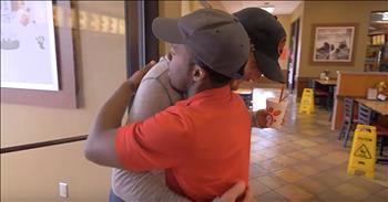 Chick-Fil-A fast food restaurants are known for this incredible food and kind service. Anytime you go to Chick-Fil-A, the employees are always polite and willing to go above and beyond to make your meal a pleasant experience. 

Danny Cadra knows all about the amazing service at Chick-Fil-A and that’s one of the reasons he’s a regular at the location in Lubbock, Texas. But recently, Danny experienced an amazing act of kindness that has turned into something so much bigger. 

Danny had just received his food from the drive-thru window when he drove off without his change. Cashier Marcus Henderson could’ve just put the money back in the register, but he knew that Danny would come back so he did something incredible instead. 

Marcus got an envelope and put the change inside, for safe keeping, until Danny came back and Marcus could give him his change. Every single day that Marcus came to work, he put the envelope in his back pocket, waiting for Danny to return. 

It was nearly 3 weeks later when Danny and his daughter came into the restaurant. He was blown away when Marcus presented him with the change that he had completely forgot about. 

After the two started talking, they realized that they had more in common that just the act of kindness. In college, Danny was a trumpet major at Texas Tech and that is the exact same major as Marcus. These two have created a bond and it all started with a kind gesture. What an amazing story.
