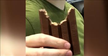 When you post a picture online, it becomes free for anyone to comment or remark on. And that’s exactly what happened recently to Evan Wilt when he went to enjoy a candy bar. 

Haley Byrd, Evan’s girlfriend, handed him a Kit-Kat bar and Evan took a bite out of the entire thing. Most people break off a piece and eat them one by one, but Evan had never had a Kit-Kat before so he just went for it. Haley had never seen anyone do this, so she immediately took a picture and posted it to Twitter. That’s when people from all over started to comment on Evan’s huge ‘mistake.’ 

The post went viral and Evan was Internet-shamed. Some people even called for Haley to break up with Evan over the incident. Thankfully, Haley stuck with him and this candy bar faux pas turned into the sweetest moment.
 
After Evan became famous for his Kit-Kat bar incident, Hershey reached out to him and offered to help if Evan ever decided to propose to Haley. The candy bar company had no idea that Evan had actually been planning a proposal for a while. 

Hershey created a personalized ring box in the shape of a Kit-Kat for Evan to use during the special moment. With her whole family watching, Evan pulled out the 3D Kit-Kat bar and handed her the ring. They even celebrated with a candy-themed party after Haley enthusiastically said yes. I’m so glad that Evan turned this moment into something positive. How sweet of a story is this?