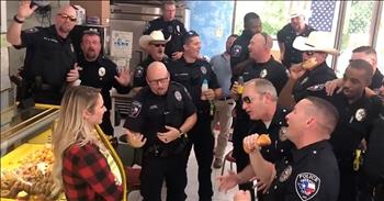 We’ve all seen the latest lip sync challenge all over the Internet or social media recently. Police departments from across the country are participating in this fun challenge where they record themselves singing to a popular song. They’ve even started tagging other departments and challenging them to do the same. 

There have been so many different styles from the simple ones in a car to an elaborate production like we saw with the <a href="https://www.godtube.com/watch/?v=11BFFJNU" target="_blank">Norfolk Police Department</a>. 

Recently, The Sherman, Texas Police Department got in on the action with a video of their own and it’s gone completely viral. This department truly put a lot of effort into this lip sync at a local donut shop. That’s where they performed an incredible rendition of ‘You’ve Lost That Loving Feeling’ made popular in the film Top Gun. 

There is so much personality and energy throughout this whole number that I caught myself singing and swaying along. This is definitely one of those songs that gets in your head. I just love how much work and effort they put into this lip sync. The Sherman, Texas Police Department is making sure that their video makes an impression. 

I know this must’ve taken a lot of work and practice to set this all up, but they pulled it off perfectly. It looks so natural and easy and it’s obvious everyone is having a great time. Who else is looking forward to seeing more videos like this? It definitely put a smile on my face for the day. How about you?