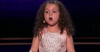 Adorable 5-year-old Sophie Fatu is quickly becoming one of Simon’s favorite contestants on this season of America’s Got Talent. Little Sophie traveled all the way from Charleston, South Carolina to compete on the big stage. She originally won our hearts when she belted out one of her favorite Frank Sinatra songs 'My Way.' Now, she’s singing another classic Frank song and it’s even cuter than the last. 

But before she starts performing her special rendition of ‘New York, New York’ she had to answer a few questions from the judges. That’s when Simon asked her what she would do with the million-dollar prize, if she won. Sophie had the sweetest response and said that she didn’t care about money. She only wanted to make people happy by singing. Simon immediately lit up at this answer. Then, Sophie got to the real performance. There's no doubt that little cutie is talented way beyond her years. 

I just love how much passion she puts into each and every word. Sophie is very serious about her performance and it truly comes across. Her sweet personality and voice brought all kinds of smiles from the judges. It's obvious that she can light up any room and I think that this young girl has a bright future ahead of her. She's following her dreams and it's absolutely heartwarming to witness. 

I’m so glad that we get to watch her on America’s Got Talent. I hope we continue to hear more from this pint-sized cutie! What did you think about her unique audition?