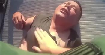 At 8am, Deputy Grant received a call of a man drowning near his home. This quick-thinking first responder rushed to the scene in hopes of being in time to save him. When he the officer drove up to the location, his body camera showed the lengths he had to go to in order to reach the drowning man. As he arrived, the deputy found a high locked security fence around the property. Without hesitating, Deputy Grant moved to the gate column and quickly scaled the 10-foot wall. 

"Number one thing was just get there. It didn't matter how. I looked at the wall and I saw that it was much taller than me, and I saw where there was a small electrical box and I figured it might hold my weight and I used it propel myself up," Grant told reporters. 

After Grant scaled the fence, he had to run across 5 acres to reach the pier. There he found the victim’s wife struggling to keep the man’s head above water. Thank God, Deputy Grant was able to get there so quickly! He quickly helped pull the man out of the water and onto the pier. 

But the worst was not over. The man was initially unresponsive. After a few quick chest compressions from Deputy Grant, the water-logged man groaned and began to regain consciousness. Deputy Grant rolled the man over on to his side so that he could spit out any collected water. Grant could feel that his chest cavity was full of fluid. 

The man’s wife told the Deputy her husband had been in the water for at least a half an hour after falling off the dock and becoming lodged next to the seawall. She may not have been able to hold him much longer. Grant had arrived at just the right time. 

What an amazing reminder that God can use others in our lives! 