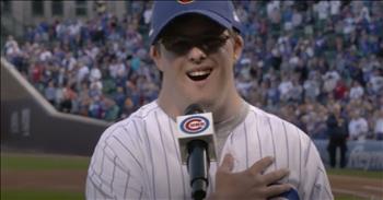 30-year-old Stefan Xidas is a huge Cubs baseball team fan. This young man with Down Syndrome has a heart for helping others and that passion recently helped a dream come true. Stefan was able to sing the National Anthem at Wrigley Field!

Stefan quickly caught the eye of Cubs chairman Tom Ricketts when he created a GoFundMe Page to raise money for the Special Olympics Illinois. The challenge to Mr. Ricketts was that if Stefan could raise $5,000 he would have the chance to sing the National Anthem before a Cubs game.

“I'd like to make a deal with Tom Ricketts, the owner of the Chicago Cubs. If I'm able to raise $5,000 for the Special Olympics Organization, Tom Ricketts will let me sing the National Anthem at a Cubs game.“ 

Amazingly, Stefan’s goal was quickly topped. He easily hit his fundraising goal and then some – $18,800 to be exact. It only took three days! A Cubs charity also stepped up and offered to donate another $18,000 bringing Stefan’s grand total to more than $36,000. THAT’S something to sing about!

Stefan posted an update to his GoFundMe Page thanking everyone for their support and sharing a bit of exciting news:

“I’m excited to announce that because of all of you, my dream is going to come true. The Chicago Cubs have asked me to perform the National Anthem before their game this Monday, September 10th at 7:05pm vs. the Milwaukee Brewers.”

Holding his hand over his heart with a giant smile from ear-to-ear, Stefan sang an truly moving rendition of the National Anthem. His enthusiasm for the “great American pastime” and his love and respect for the Anthem were so touching! Well done, Stefan!